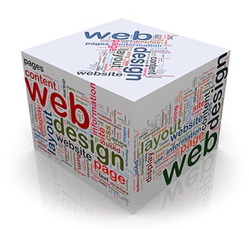 web design word cloud cube image