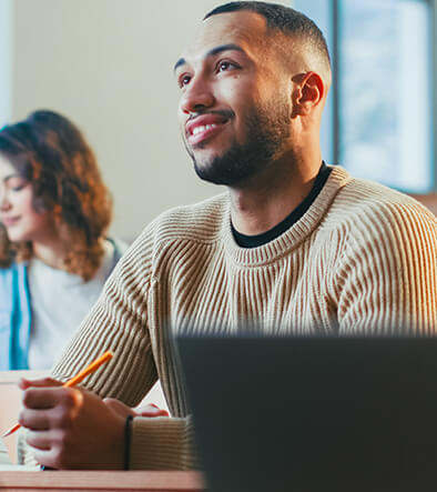 male student in english for other speakers (esol) class