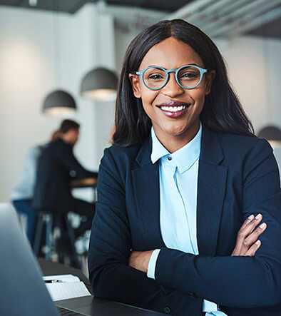 smiling young legal administrative specialist